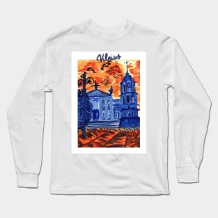 Orange - Blue Vilnius Long Sleeve T-Shirt